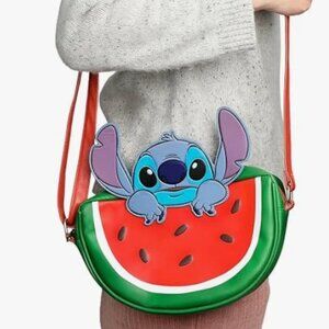 Bioworld Disney Stitch Watermelon 3D Shaped Crossbody Bag Purse BRAND NEW